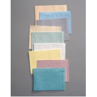 TIDI POLY BACK Bibs 3-Ply Tissue & Poly, White, 13" x 18", 500/cs